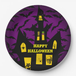 Haunted House Halloween papieren Borden Papieren Bordje