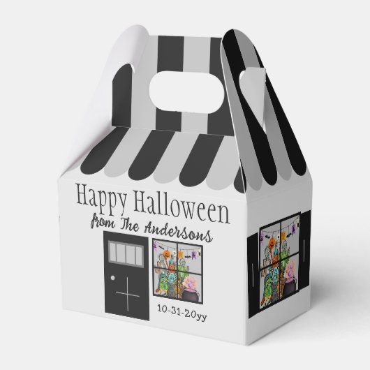 Haunted House Halloween Party Bedankdoosjes (Voorkant Zijde)