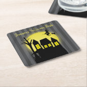 Haunted House Halloween Party Custom Kartonnen Onderzetters (Schuin)