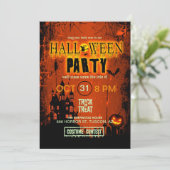 Haunted House Halloween Party ID578 Kaart (Staand voorkant)