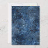 Haunted House Halloween Party Invitation – Blue Save The Date (Achterkant)