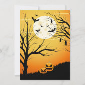 Haunted House Halloween Party Kaart (Achterkant)