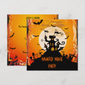 Haunted House Halloween Party Kaart (Voorkant / Achterkant)