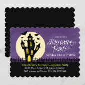 Haunted House Halloween Party Kaart (Voorkant / Achterkant)