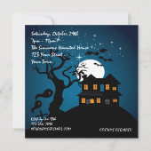 Haunted House Halloween Party Kaart (Voorkant)