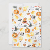 Haunted House Halloween Party Kaart (Achterkant)