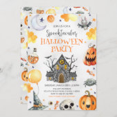 Haunted House Halloween Party Kaart (Voorkant / Achterkant)