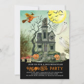 Haunted House Halloween Party Kaart (Voorkant)