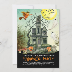 Haunted House Halloween Party Kaart