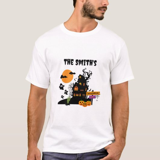 Haunted House Halloween Party Mannen T-shirt (Voorkant)