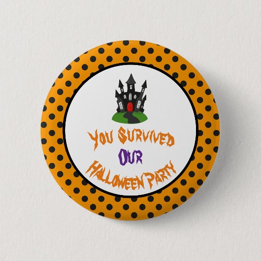 Haunted House Halloween Party Ronde Button 5,7 Cm (Voorkant)