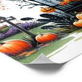 Haunted House Halloween Party Teken Poster (Hoek)