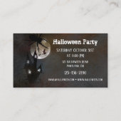 Haunted House Halloween Party Ticket Visitekaartje (Achterkant)