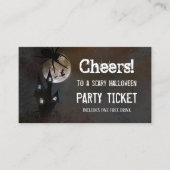 Haunted House Halloween Party Ticket Visitekaartje (Voorkant)