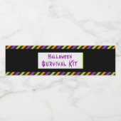 Haunted House Halloween Party Waterfles Etiket (Enkel label)