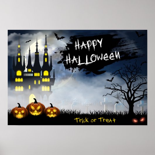 Haunted House Halloween Poster (Voorkant)