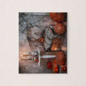 Haunted House Halloween Pumpkins Candles Legpuzzel (Verticaal)