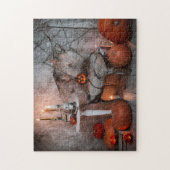 Haunted House Halloween Pumpkins Candles Legpuzzel (Verticaal)