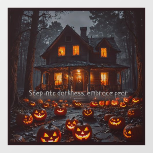 Haunted House - Halloween Raamsticker (Vel)
