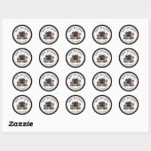Haunted House Halloween Ronde Sticker (Vel)