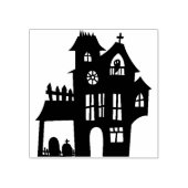 Haunted House Halloween Rubberstempel (Afrduk)