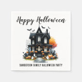 Haunted House Halloween Servet (Voorkant)