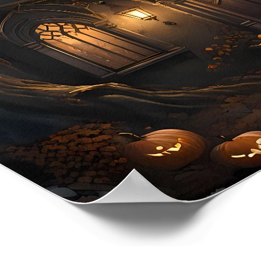 Haunted House - Halloween Spooky Gothic Poster (Hoek)