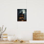 Haunted House - Halloween Spooky Gothic Poster (Keuken)