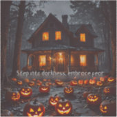 Haunted House - Halloween Sticker (Voorkant)