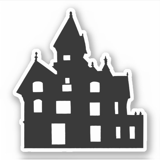 Haunted House Halloween Sticker (Voorkant)