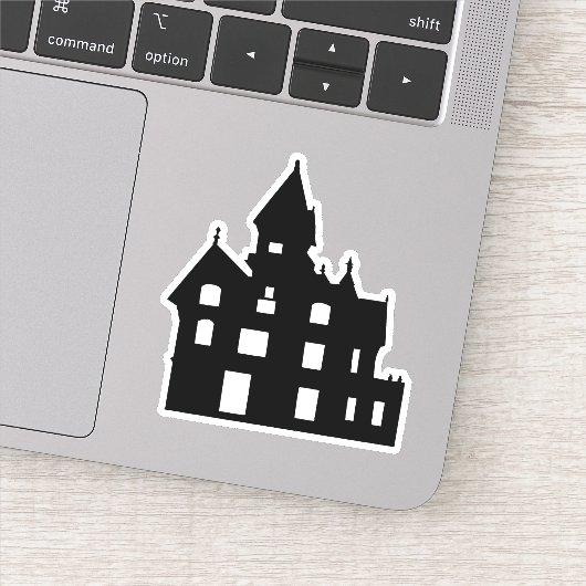 Haunted House Halloween Sticker (Detail)