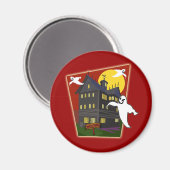 Haunted House Halloween T shirten, hoodies, Mokken Magneet (Voorkant / Achterkant)