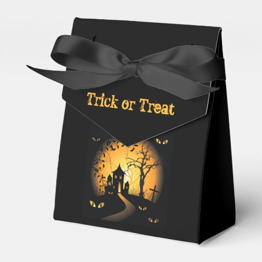 Haunted House Halloween Tent Favor Box Bedankdoosjes (Voorkant Zijde)