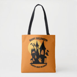 Haunted House Halloween Tote Bag