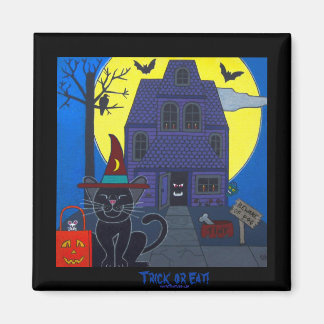 Haunted House Halloween Trick or Eat Magnet! Magneet