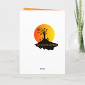 Haunted House Happy Halloween-heks, pompoen, uil Kaart (Achterkant)