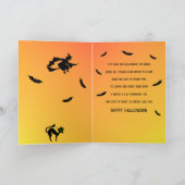 Haunted House Happy Halloween-heks, pompoen, uil Kaart (Binnen)