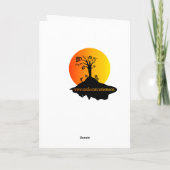 Haunted House Happy Halloween-heks, pompoen, uil Kaart (Achterkant)