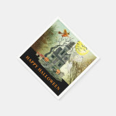 Haunted House Happy Halloween Party Servet (Hoek)