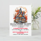 Haunted House Happy Halloween Party Uitnodigingen (Staand voorkant)