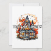 Haunted House Happy Halloween Party Uitnodigingen (Achterkant)