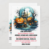 Haunted House Happy Halloween Party Uitnodigingen (Voorkant / Achterkant)