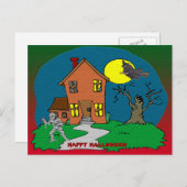 Haunted House, heks en Mummy Briefkaart (Voorkant / Achterkant)
