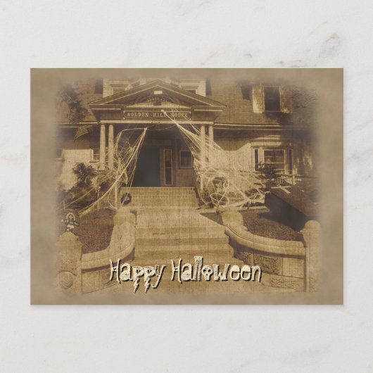 Haunted House in Halloween Briefkaart (Voorkant)