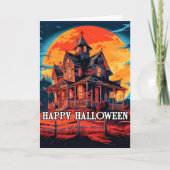 Haunted House In het maanlicht Kaart (Voorkant)