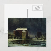 Haunted House in the Snow, 1848 Briefkaart (Voorkant / Achterkant)