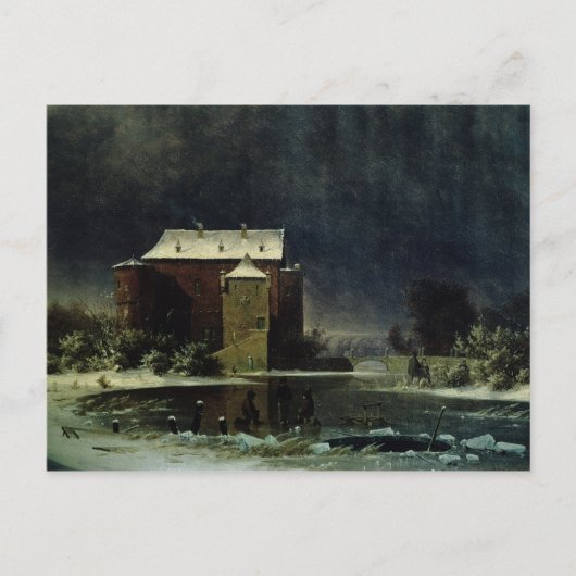 Haunted House in the Snow, 1848 Briefkaart (Voorkant)