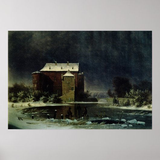 Haunted House in the Snow, 1848 Poster (Voorkant)