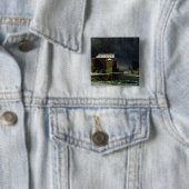 Haunted House in the Snow, 1848 Vierkante Button 5,1 Cm (In situ)