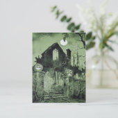 Haunted House Jack O' Lantern Ghost Bat Briefkaart (Staand voorkant)